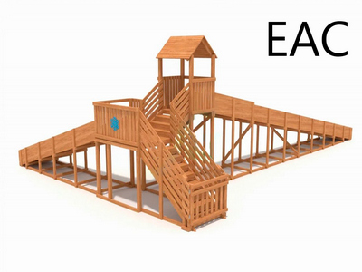 Зимняя горка Snow Fox с двумя скатами (мод. 2)