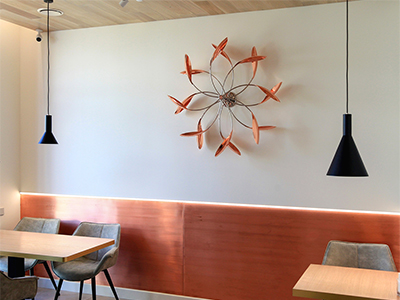 Скульптура для интерьера Звезда настенное исполнение