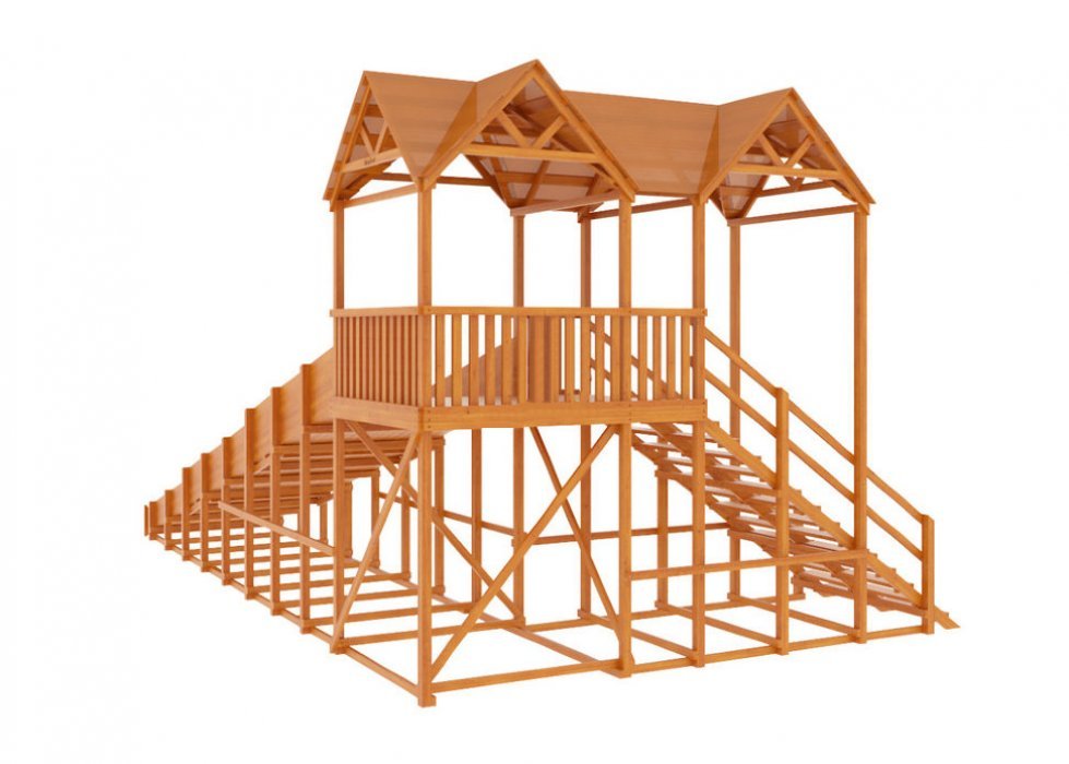 Зимняя горка Snow Fox Макси (скат 10 м) - вид 2