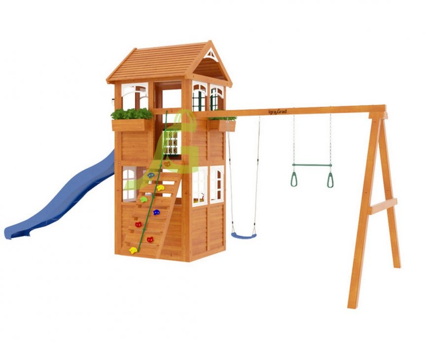 Детская деревянная площадка Клубный домик Luxe - вид 3