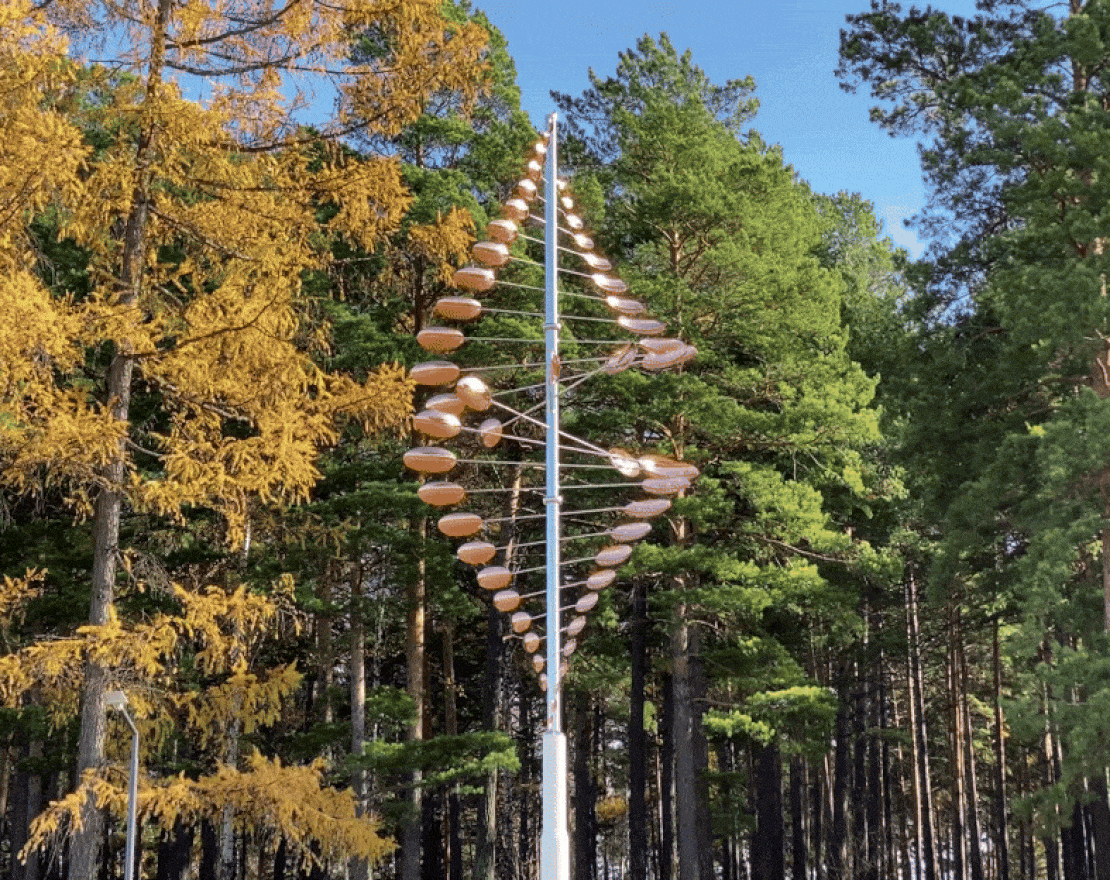 Медная скульптура Торнадо - вид 2