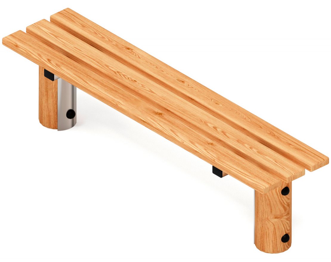 Скамья Лесной массив-1 (лиственница) - вид 3