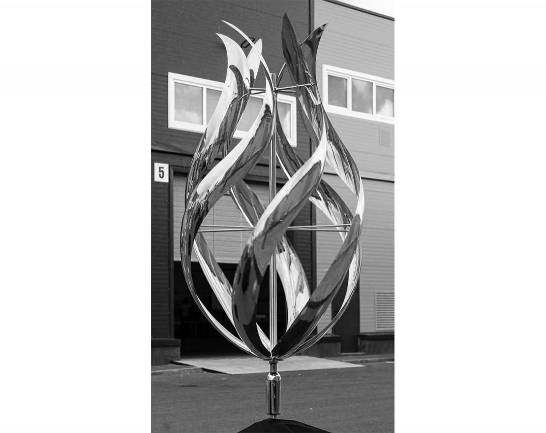 Скульптура из нержавеющей стали Бутон - вид 4