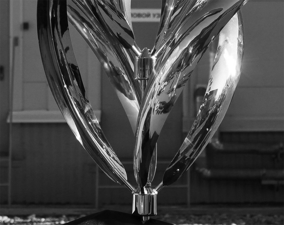 Скульптура из нержавеющей стали Ирис - вид 4